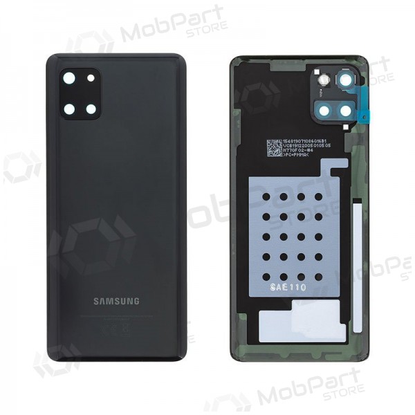 Samsung N770 Galaxy Note 10 Lite baksida / batterilucka svart (Aura Black) (begagnad grade C, original)