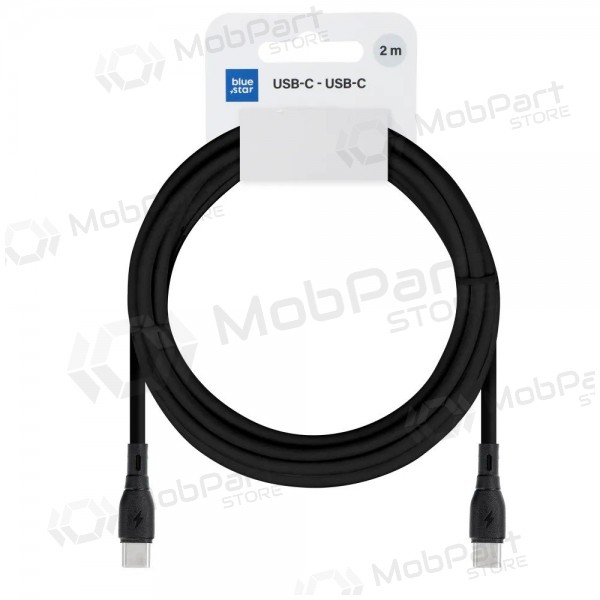 USB-C-kabel Blue Star PJ73-14-3 USB-C till USB-C 2 m 60 W svart