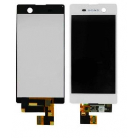 Sony E5603 Xperia M5 / E5606 / E5633 / E5653 / E5663 LCD skärm kartu su liečiamu stikliuku (vit) - Premium
