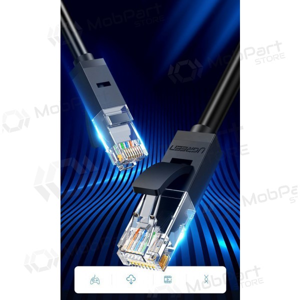 Kabel Ugreen RJ45 Cat 6 UTP 1000Mbps 1.0m (svart)