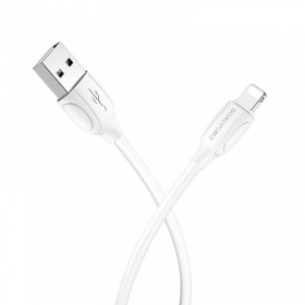 Lightning-kabel Borofone BX19 USB-A till Lightning 1 m vit