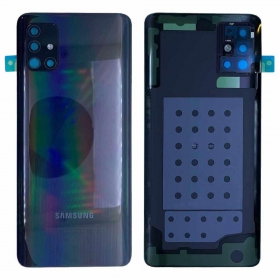 Samsung A515 Galaxy A51 2020 baksida / batterilucka svart (Prism Crush Black) (begagnad grade C, original)