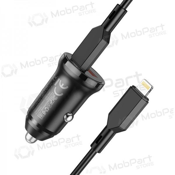 Laddare automobilinis Borofone BZ18A USB-A/Type-C PD20W+QC3.0 + Lightning (svart)