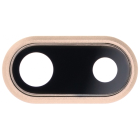 Apple iPhone 8 Plus kamera lins (guld) (med ram)