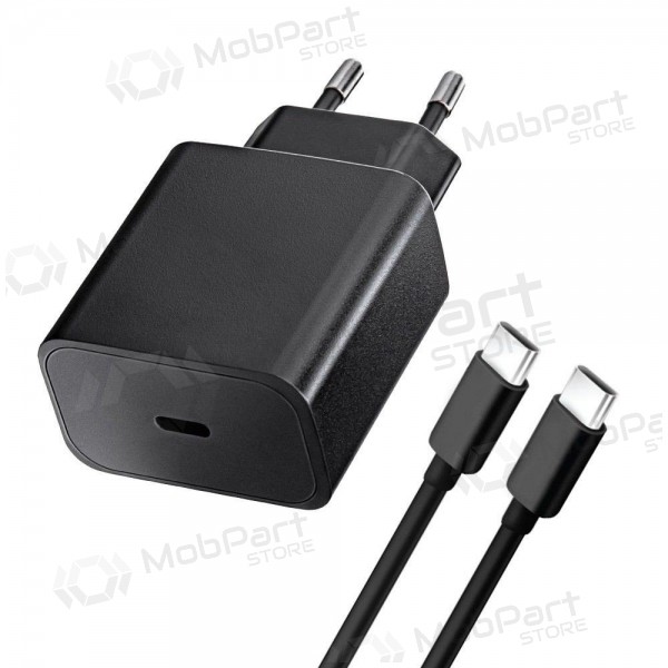 Telefonladdare Blue Star 20 W USB-C med USB-C-kabel svart