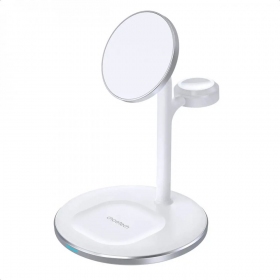 3-i-ett trådlös laddare Choetech T585-F 15 W vit