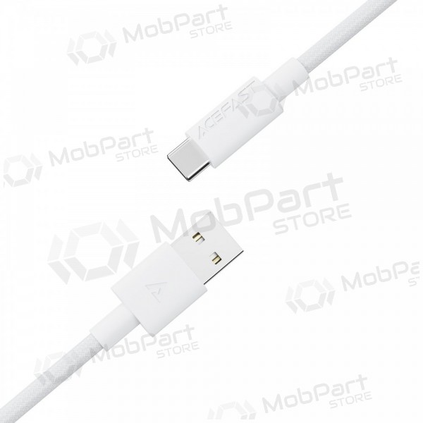 USB kabel Acefast C18-04 USB-A to USB-C 1.2m vit