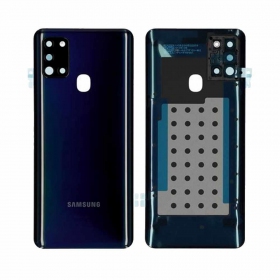 Samsung A217 Galaxy A21s 2020 baksida / batterilucka (svart) (begagnad grade C, original)