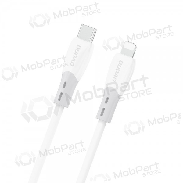 Lightning-kabel Dudao L25SX USB-C till Lightning 2 m 30 W vit