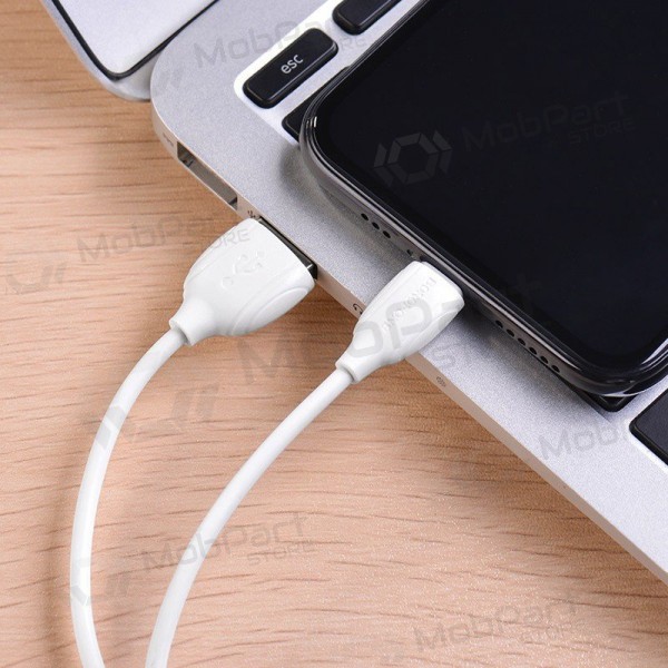 Lightning-kabel Borofone BX19 USB-A till Lightning 1 m vit
