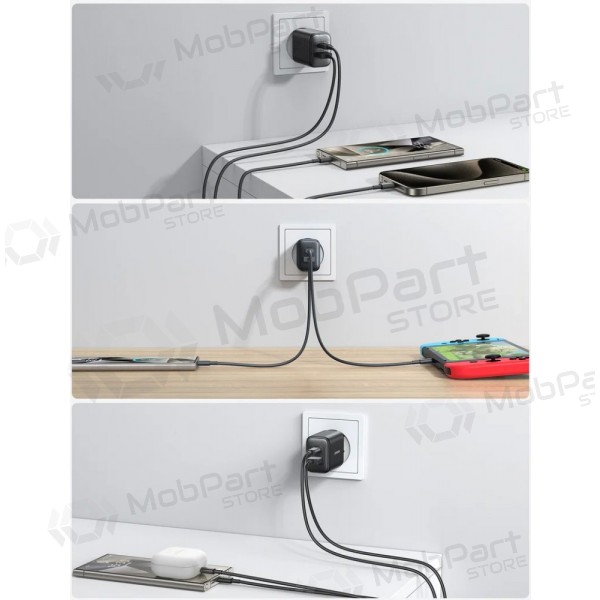 Laddare Joyroom JR-TCF13 USB-C/USB-A 25W svart