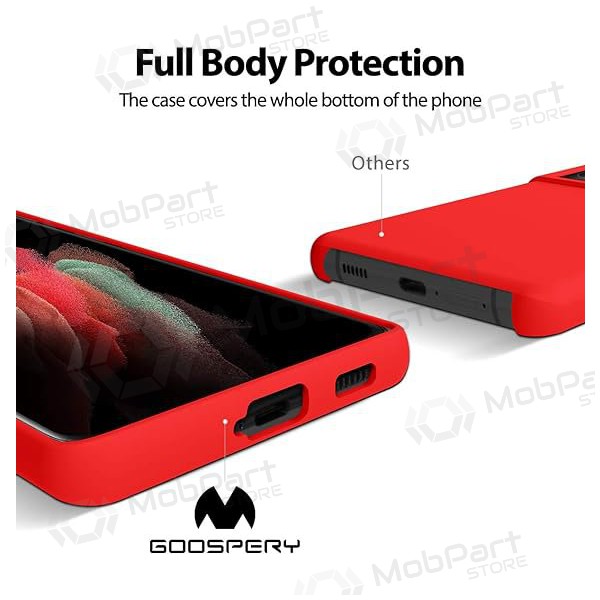 Samsung S901 Galaxy S22 fodral Mercury Goospery "Silicone Case" (röd) Samsung S901 Galaxy S22 fodral Mercury Goospery "Silicone Case" (röd)