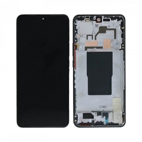 Ekranas Xiaomi 12T/12T Pro su lietimui jautriu stikliuku och rėmeliu Black original (service pack)