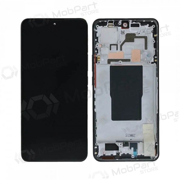 Ekranas Xiaomi 12T/12T Pro su lietimui jautriu stikliuku och rėmeliu Black original (service pack)