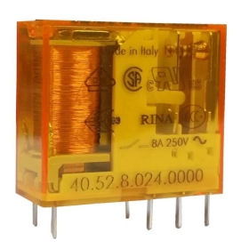 Relä 2 växlande 40-serien Finder 405280240000 (24V AC, 8A/250VAC)