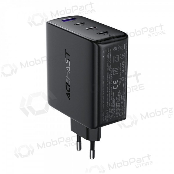 Telefonladdare Acefast A94 100 W GaN 3x USB-C + USB-A svart