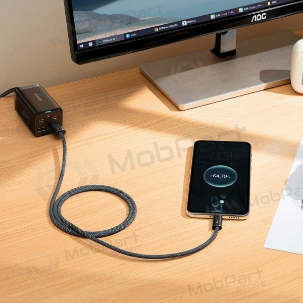 USB kabel Baseus Dynamic 100W USB-A to Type-C 1.0m grå CALD000616