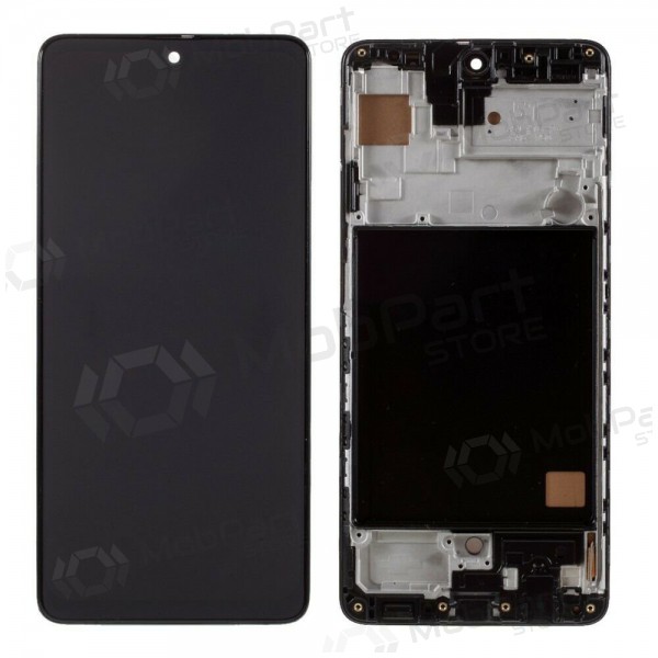 Samsung M515 Galaxy M51 2020 skärm (svart) (med ram) (service pack) (original)