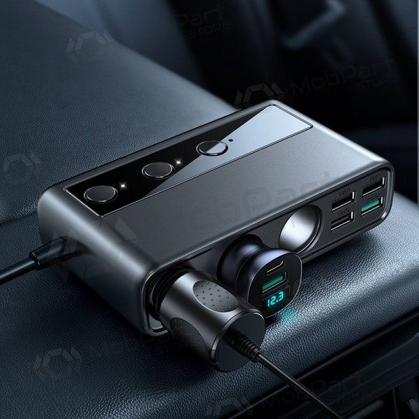 Laddare automobilinis Joyroom 9in1 154W 3x12V, PD USB Type-C, QC3.0 USB-A, 4xUSB-A JR-CL06