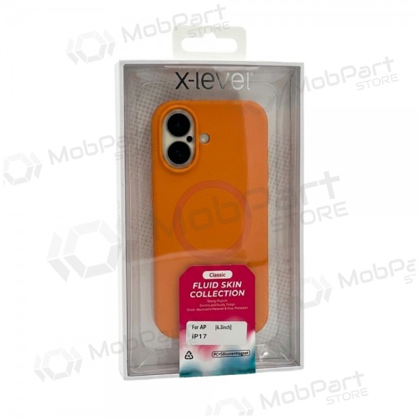 Apple iPhone 17 Pro Max, 18 Pro Max fodral - X-Level Fluid Skin MagSafe (blå)