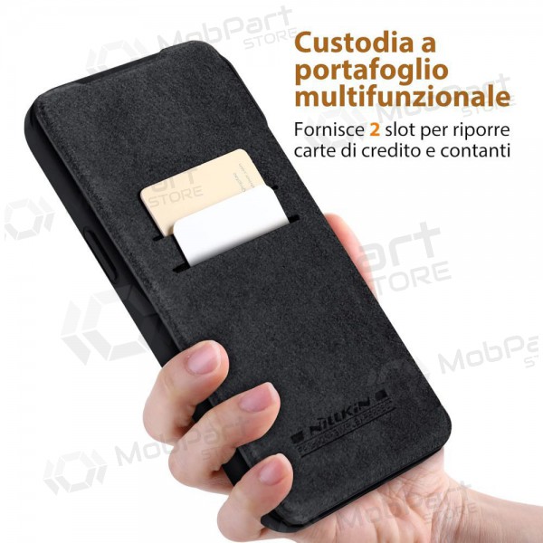 Apple iPhone 14 Pro fodral „Nillkin Leather“ (svart) Apple iPhone 14 Pro fodral „Nillkin Leather“ (svart)
