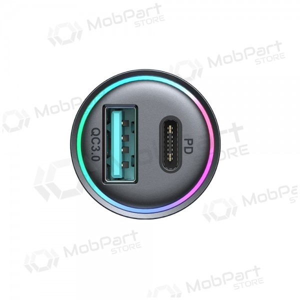 Laddare automobilinis Joyroom JR-CCN04 USB-C/USB-A 60W svart