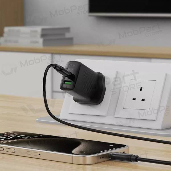 USB-C-kabel Acefast C16-03 USB-C till USB-C 1.2 m 60 W svart.