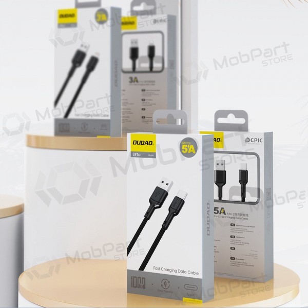USB-kabel Dudao L9T USB-A till USB-C 5A 1.0m svart