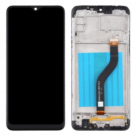 Samsung Galaxy A20s skärm (med ram) (original)