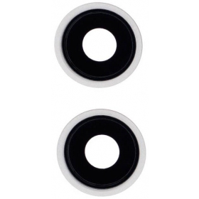 Apple iPhone 13 kamera lins (2st) (vit) (med ram)