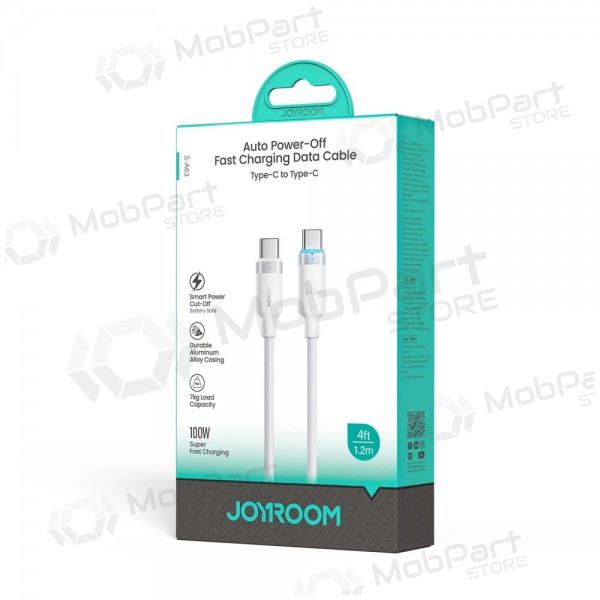 USB-C-kabel Joyroom S-A63 USB-C till USB-C 1.2 m 100 W vit