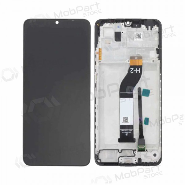 Ekranas Xiaomi Redmi 13C 4G/5G/Poco C65 su lietimui jautriu stikliuku och rėmeliu Black ORG