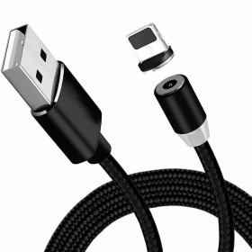 USB kabel Magnetic Lightning 1.0m (svart)