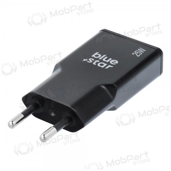 Telefonladdare Blue Star Slim 25 W GaN USB-C + USB-A svart
