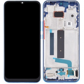 Xiaomi Mi 10T Lite 5G skärm (blå) (med ram) (service pack) (original)
