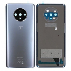 OnePlus 7T baksida / batterilucka silver (Frosted Silver) (begagnad grade C, original)