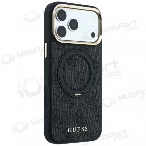 Apple iPhone 18 Pro Max fodral - Guess PU 4G Ring Stand MagSafe (svart)