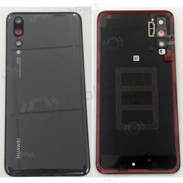 Huawei P20 Pro baksida / batterilucka (svart) (service pack) (original)