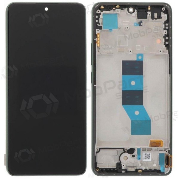 Xiaomi Poco M7 Pro skärm (svart) (med ram) (original)