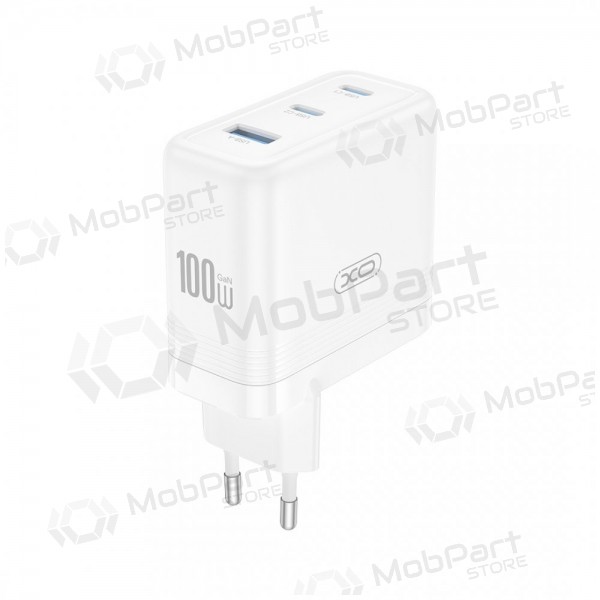 Telefonladdare XO CE35 100 W 2x USB-C + USB-A vit