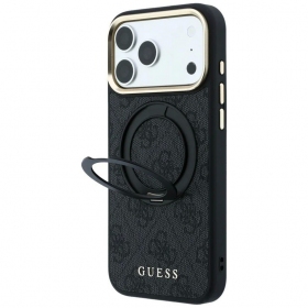 Apple iPhone 18 Pro Max fodral - Guess PU 4G Ring Stand MagSafe