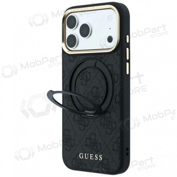 Apple iPhone 18 Pro Max fodral - Guess PU 4G Ring Stand MagSafe (svart)