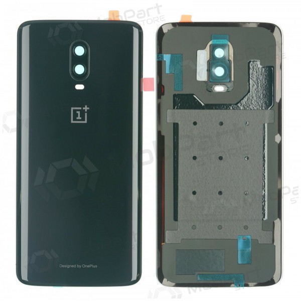 OnePlus 6T baksida / batterilucka svart (Midnight Black) (begagnad grade B, original)