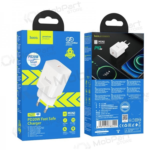 Laddare buitinis Hoco N27 Innovative PD20W vit
