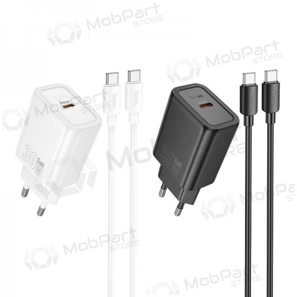 Telefonladdare Hoco N62 GaN USB-C med USB-C-kabel 1 m svart