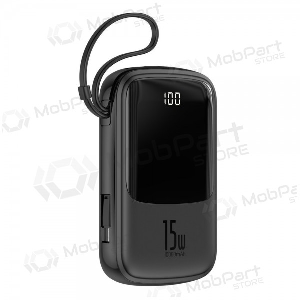 Powerbank Power Bank Baseus Q Pow With Type-C Cable 10000mAh svart PPQD-A01