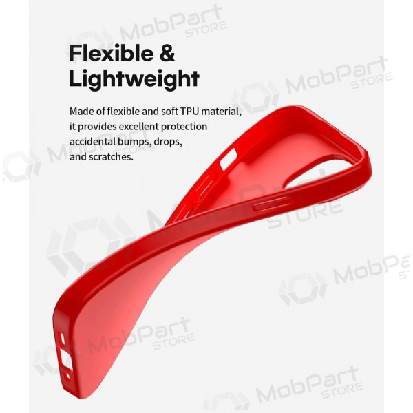 Apple iPhone 15 Pro fodral Mercury Goospery "Soft Feeling Jelly Case" (röd) Apple iPhone 15 Pro fodral Mercury Goospery "Soft Feeling Jelly Case" (röd)