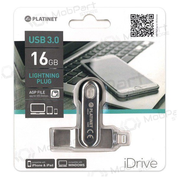 USB-minne Platinet 16GB Lightning + USB 3.0