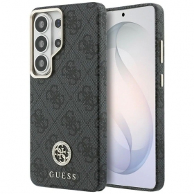 Samsung Galaxy S26 Ultra fodral - Guess PU Leather 4G Strass Logo Gold Frame Magnetic