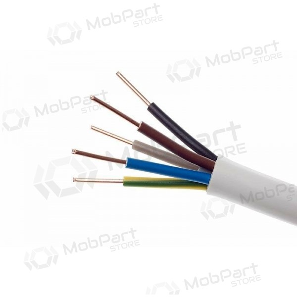Flexibel kabel Lietkabelis OMY 5x1.5 mm² koppar PVC CPR Eca 300/300 V 100 m rulle.